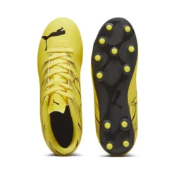 Puma Attacanto FG/AG Kids' Football Boots Yellow / Black -Sportswear Shop 107480 02 sv02