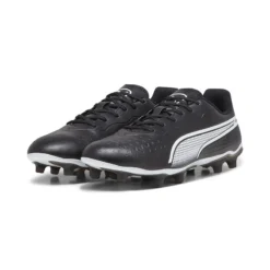 Puma King Match Play FG/AG Men's Football Boots Black / White -Sportswear Shop 107570 01