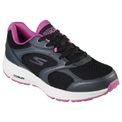 Skechers Women's Go Run Consistent Anahita Trainers Black / Purple -Sportswear Shop 128280 bkpr large