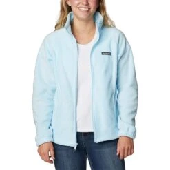 Columbia Women's Benton Springs™ Full Zip Fleece Jacket Spring Blue -Sportswear Shop 1372111 490 a5 presethigh res jpeg 300 dpi