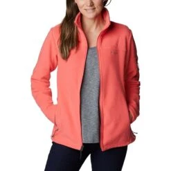 Columbia Women's Fast Trek™ II Fleece Jacket Blush Pink -Sportswear Shop 1465351 614 a5 presethigh res jpeg 300 dpi