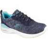 Skechers Women's Skech-Air Dynamight Paradise Waves Trainers Navy / Aqua