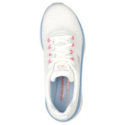 Skechers Women's Relaxed Fit: D'Lux Walker - Fresh Finesse Runners White / Pink / Blue -Sportswear Shop 149368 wpbl b large