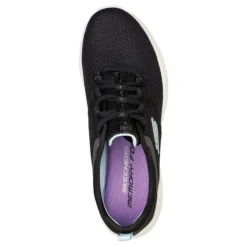 Skechers Women's Dynamight 2.0 Momentous Runners Black / Aqua -Sportswear Shop 149547 bkaq b large