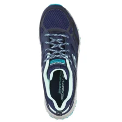 Skechers Women's Hillcrest - Pure Escapade Runners Navy / Turquoise -Sportswear Shop 149821 nvtq b large