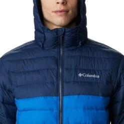 Columbia Men's Powder Lite™ Hooded Jacket Bright Indigo -Sportswear Shop 1693931 432 a2
