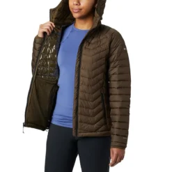 Columbia Women's Powder Lite™ Hooded Jacket Olive Green 7 Columbia Women's Powder Lite™ Hooded Jacket Olive Green -Sportswear Shop 1699071 319 a3 presethigh res jpeg 300 dpi
