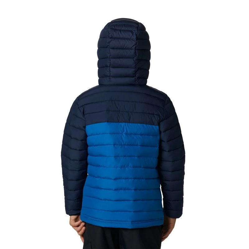 Columbia Kids' Powder Lite™ Hooded Jacket Bright Indigo 3 Columbia Kids' Powder Lite™ Hooded Jacket Bright Indigo - Image 3