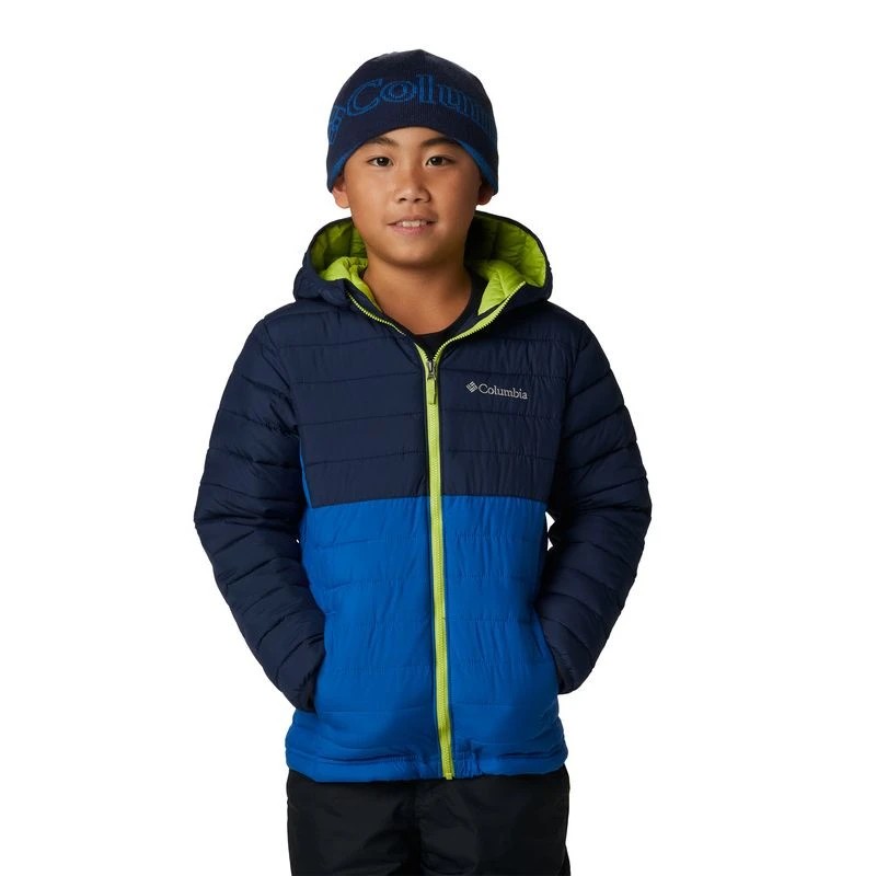 Columbia Kids' Powder Lite™ Hooded Jacket Bright Indigo 1 Columbia Kids' Powder Lite™ Hooded Jacket Bright Indigo