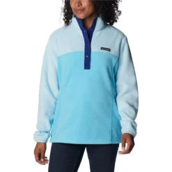 Columbia Women's Benton Springs™ 1/2 Snap Pullover Spring Blue / Dark Sapphire -Sportswear Shop 1860991 404 a3 presethigh res jpeg 300 dpi