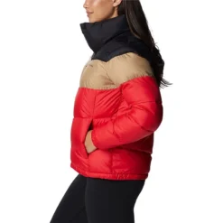 Columbia Women's Puffect™ Colourblock Jacket Red Lily / Beach -Sportswear Shop 1955101 658 a1 presethigh res jpeg 300 dpi