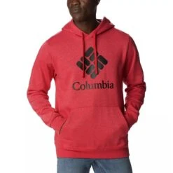 Columbia Men's Trek™ Hoodie Mountain Red Heather / Csc Stacked Logo -Sportswear Shop 1957913 614 a3