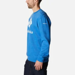 Columbia Men's Trek™ Crew Sweatshirt Bright Indigo Heather -Sportswear Shop 1957933 434 a1