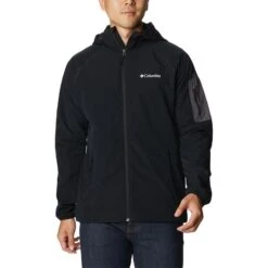 Columbia Men's Tall Heights™ Hooded Softshell Jacket Black