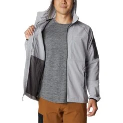 Columbia Men's Tall Heights™ Hooded Softshell Jacket Columbia Grey -Sportswear Shop 1975591 039 a3
