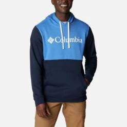Columbia Men's Trek™ Colourblock Hoodie Collegiate Navy / Bright Indigo Heather -Sportswear Shop 1976931 466 f p000