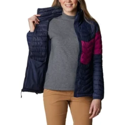 Columbia Women's Powder Pass™ Down Jacket Nocturnal / Wild Fuchsia -Sportswear Shop 1989432 466 a3 1