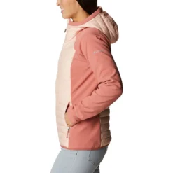 Columbia Women's Powder Lite™ Hybrid Hooded Jacket Peach Blossom / Dark Coral -Sportswear Shop 2007761 890 a1 presethigh res jpeg 300 dpi