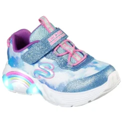 Skechers Kids' S Slights : Rainbow Racer Junior Runners Blue -Sportswear Shop 302300n blu f large