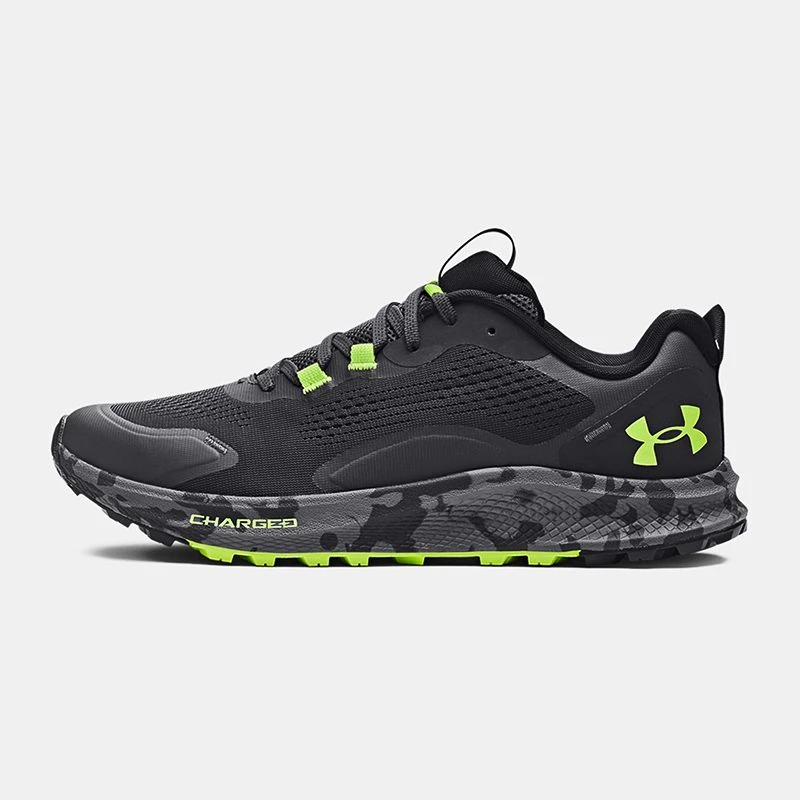 Under Armour Men's Charged Bandit TR 2 Running Shoes Jet Grey / Black / Lime Surge 2 Under Armour Men's Charged Bandit TR 2 Running Shoes Jet Grey / Black / Lime Surge - Image 2