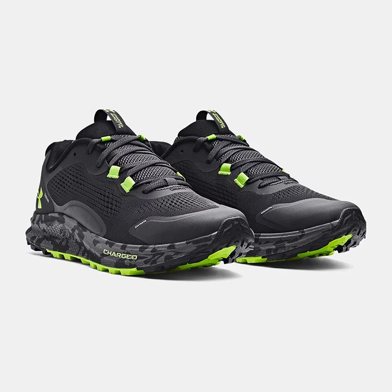 Under Armour Men's Charged Bandit TR 2 Running Shoes Jet Grey / Black / Lime Surge 3 Under Armour Men's Charged Bandit TR 2 Running Shoes Jet Grey / Black / Lime Surge - Image 3