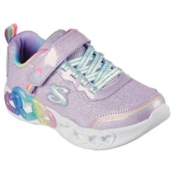 Skechers Kids' Infinite Heart Lights - Love Junior Runners Lavender / Multi