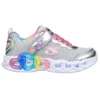Skechers Kids' Infinite Heart Lights - Love Junior Runners Silver / Multi