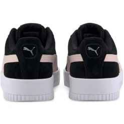 Puma Women's Carina Suede Trainers Black / Rosewater / Silver -Sportswear Shop 369864 11 bv