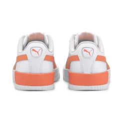 Puma Women's Carina Leather Trainers White / Fusion Coral -Sportswear Shop 370325 30 bv