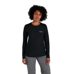 Berghaus Women's 24/7 Long Sleeve Crew Base Layer Black