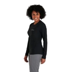 Berghaus Women's 24/7 Long Sleeve Crew Base Layer Black -Sportswear Shop 4 a001069bp6 c