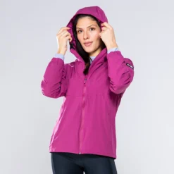Women's Madison Hooded Rain Jacket Purple / Silver -Sportswear Shop 4t5a0321