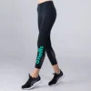 Women's Anya 7/8 Length Leggings Black / Green