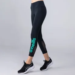 Women's Anya 7/8 Length Leggings Black / Green