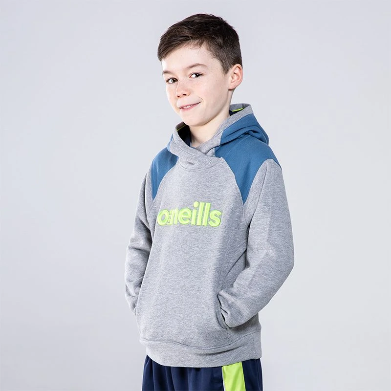 Kids' Daragh Fleece Pullover Hoodie Grey / Blue / Marine 1 Kids' Daragh Fleece Pullover Hoodie Grey / Blue / Marine