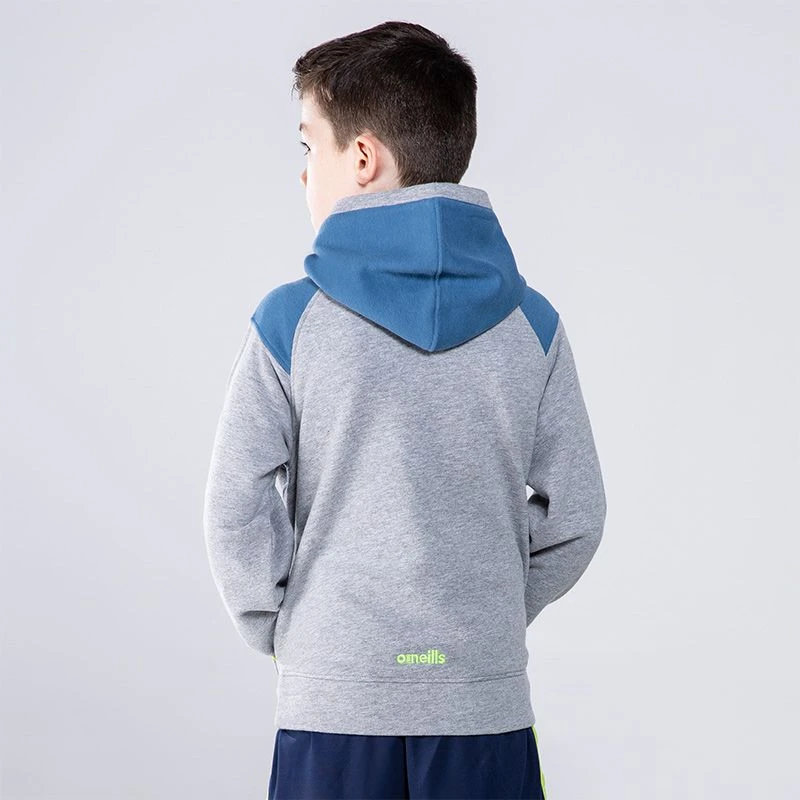 Kids' Daragh Fleece Pullover Hoodie Grey / Blue / Marine 2 Kids' Daragh Fleece Pullover Hoodie Grey / Blue / Marine - Image 2