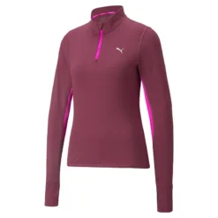 Puma Women's Favourite Quarter Zip Running Top Grape Wine / Deep Orchid -Sportswear Shop 520184 71