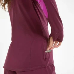 Puma Women's Favourite Quarter Zip Running Top Grape Wine / Deep Orchid -Sportswear Shop 520184 71 mod04