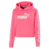 Puma Women's Cropped Training Hoodie Bubblegum / White