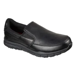 Skechers Men's Work Relaxed Fit®: Nampa - Groton SR Slip-On Runners Black / Black -Sportswear Shop 77157ec blk large