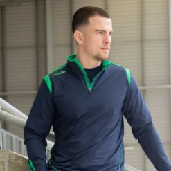 Men's Loxton Brushed Half Zip Top Marine / Green