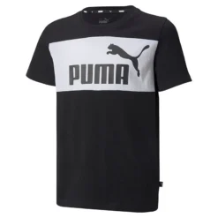 Puma Kids' Essentials+ Colour Blocked T-Shirt Black