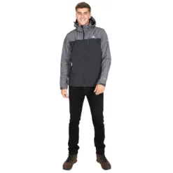 Trespass Men's Breathable Softshell Jacket Abbott Dark Grey Marl -Sportswear Shop abbott majksstr0001 dgm m01 2