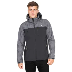 Trespass Men's Breathable Softshell Jacket Abbott Dark Grey Marl