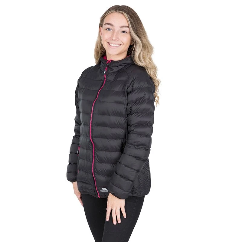 Trespass Women's Abigail Jacket Black / Cassis 2 Trespass Women's Abigail Jacket Black / Cassis - Image 2