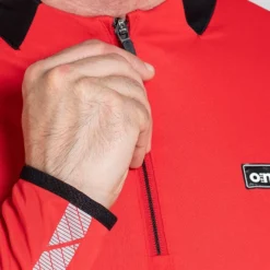 Men's Cody Half Zip Midlayer Top Red / Black / Grey -Sportswear Shop am3a0096 1