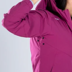 Women's Madison Hooded Rain Jacket Purple / Silver -Sportswear Shop am3a0106