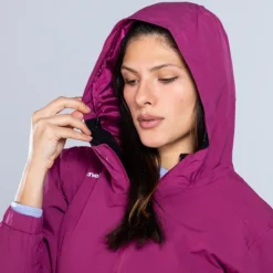 Women's Madison Hooded Rain Jacket Purple / Silver -Sportswear Shop am3a0110