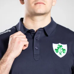 Men's Ireland Shamrock Pima Cotton Polo Shirt Marine -Sportswear Shop am3a1771