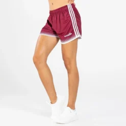 Women's Nelson Shorts Maroon / White -Sportswear Shop am3a8551
